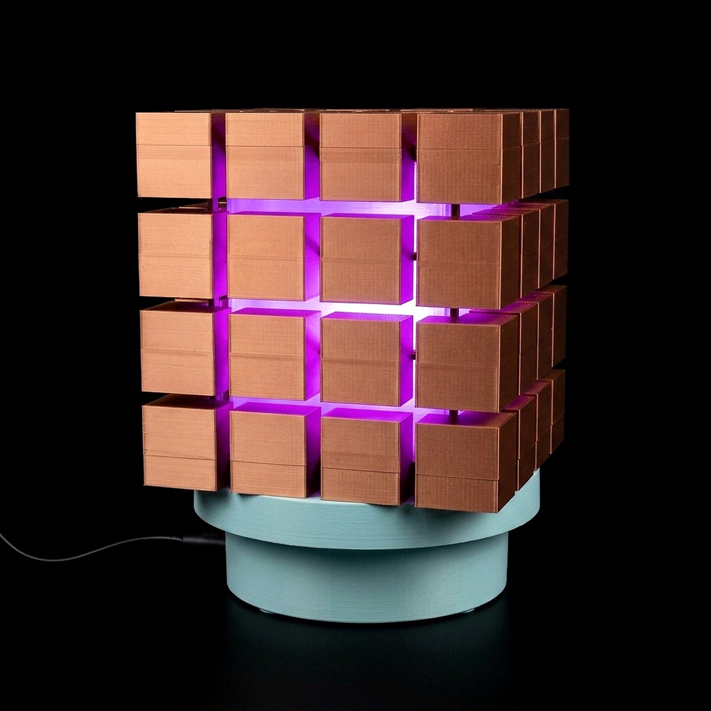 Cubestack · 3D Printed Modular Cube Light with Color-Shifting Glow